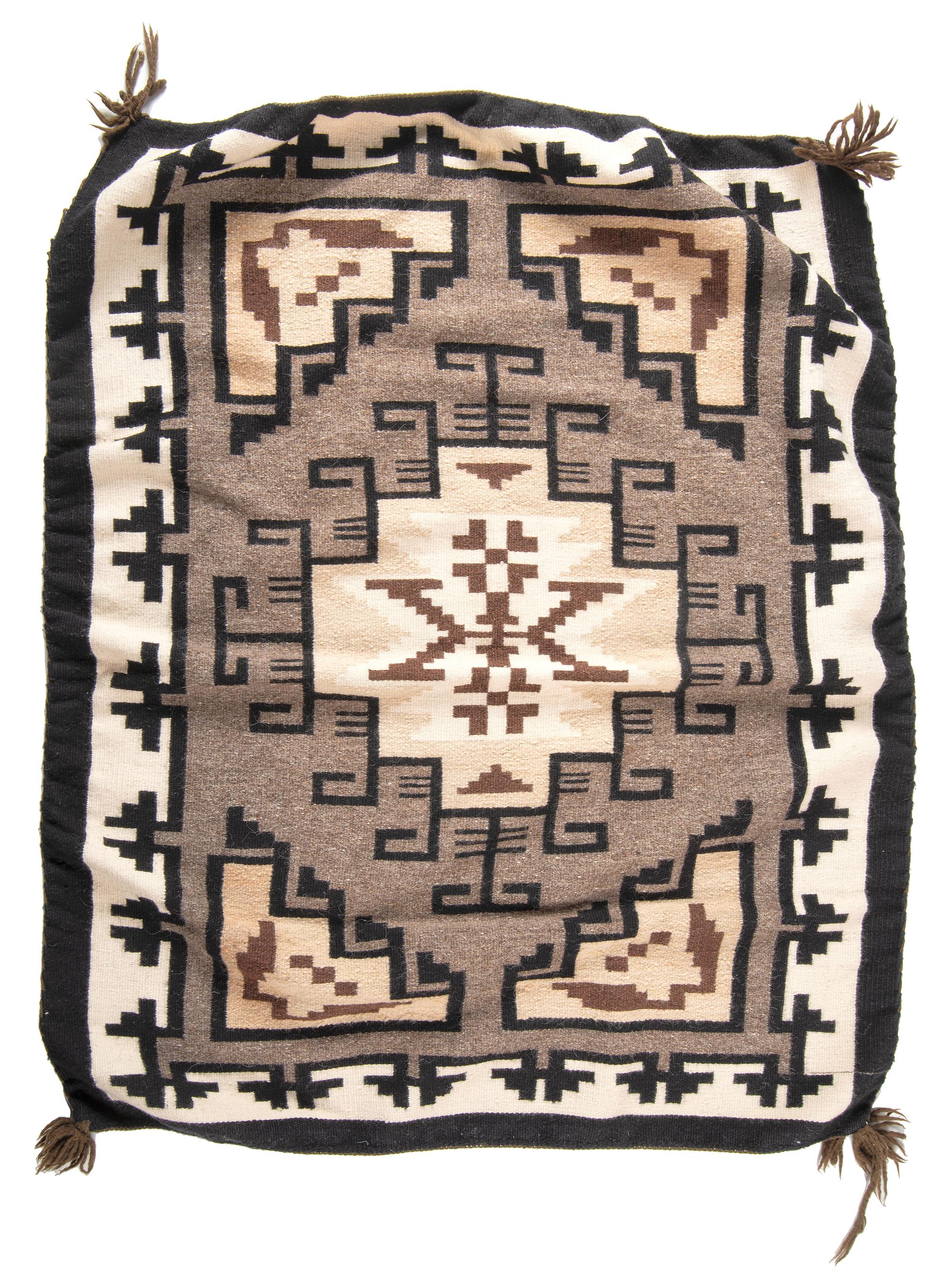 Navajo Two Grey Hills Pattern Weavings / Rugs