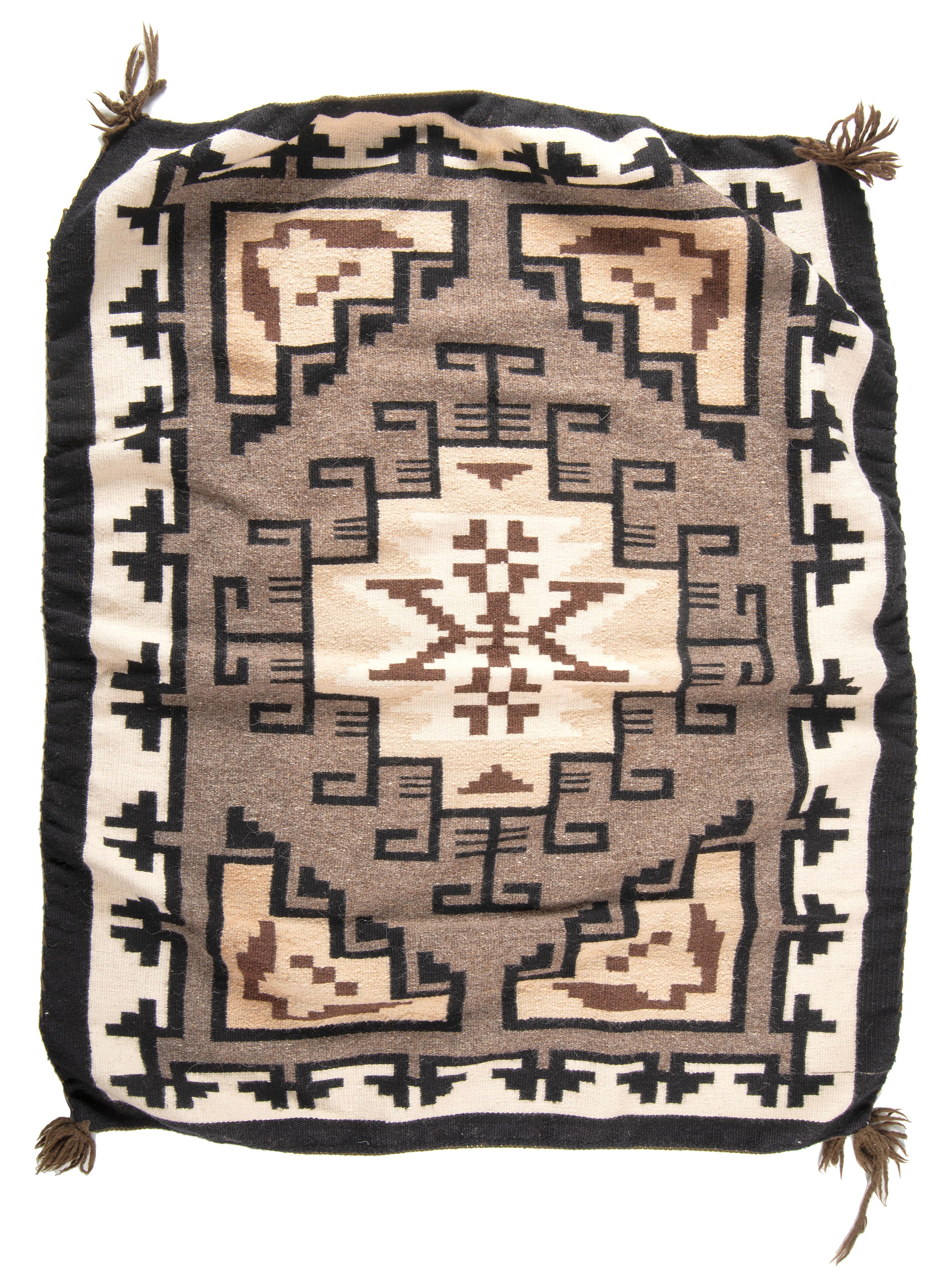Navajo Two Grey Hills Pattern Weavings / Rugs