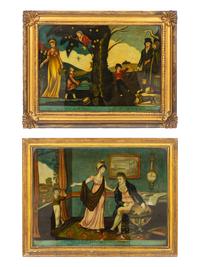Two English Reverse-Glass Pictures