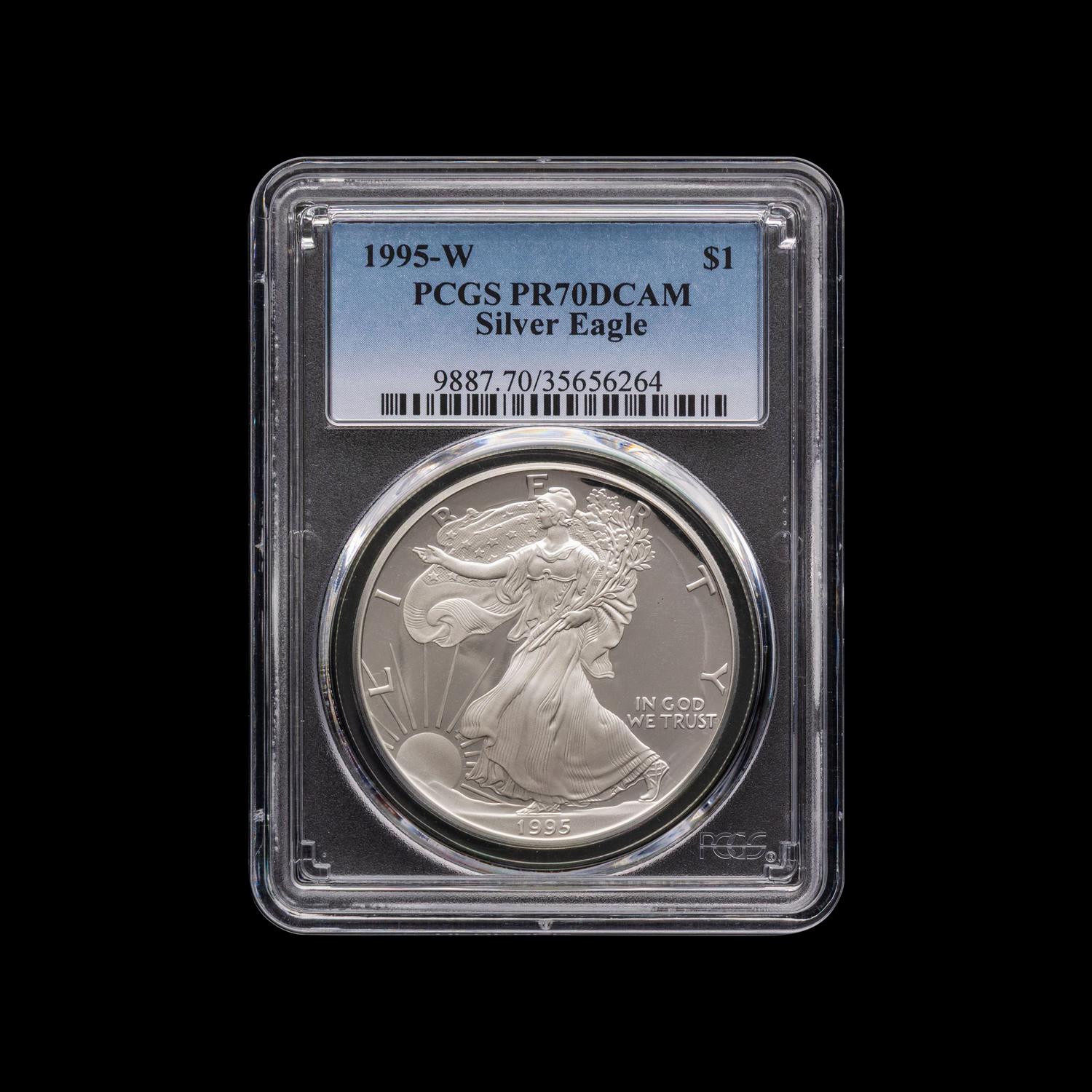 A 1995-W Silver Eagle $1 Proof [PCGS PF70 DCAM]