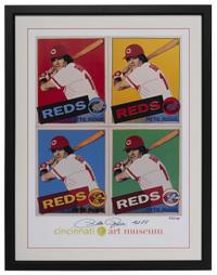 A Group of Cincinnati Reds Artwork including Pete Rose and Johnny Bench