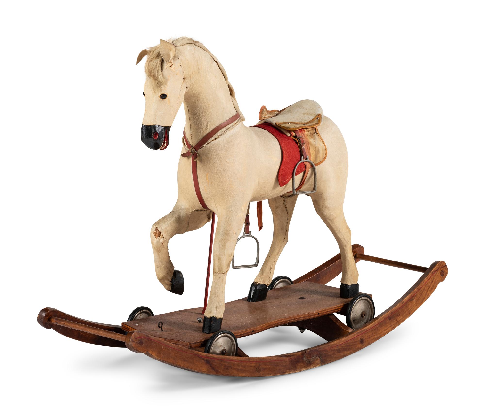 A Hide Covered Horse Pull Toy