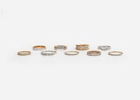 A Collection of Nine Diamond Bands