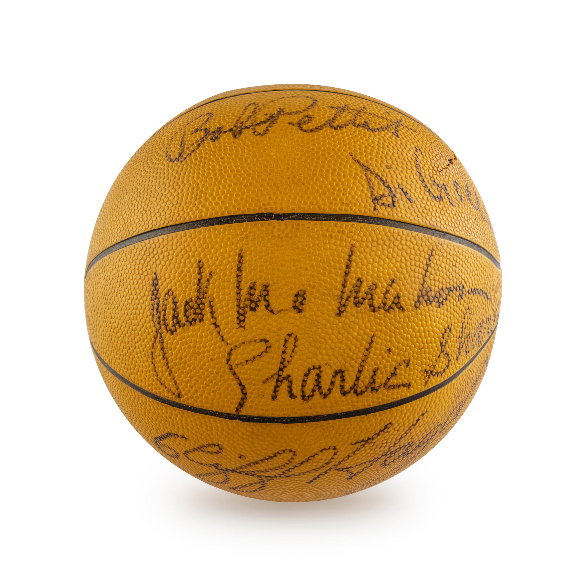 A 1958-59 St. Louis Hawks Team Signed Autograph Basketball (Beckett Authentication Services)