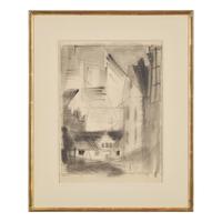 Lyonel Feininger (American, 1871-1956) — Houses in Kromsdorf, Weimar, 1953