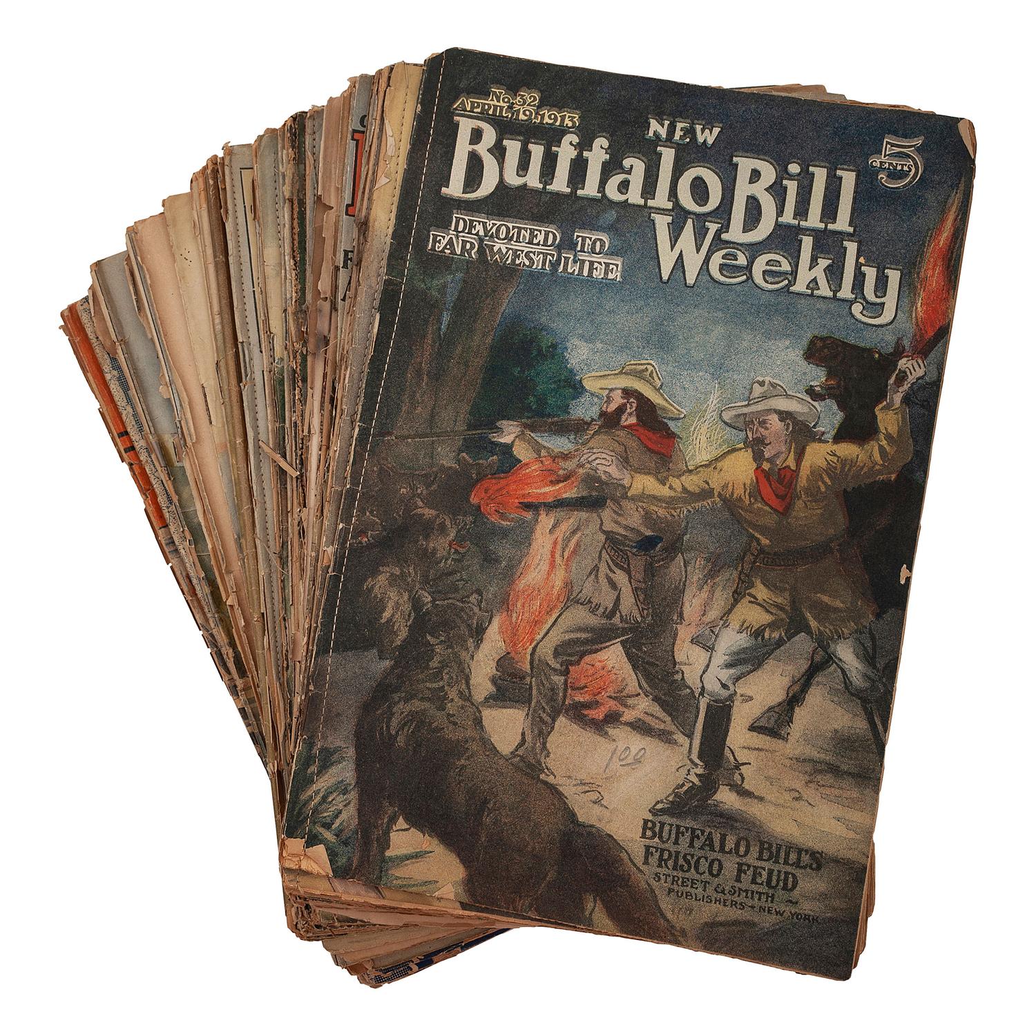 [WILD WEST SHOWS - BUFFALO BILL]. New Buffalo Bill Weekly. 40 issues (incomplete run). New York: Street and Smith, 1913-1919.