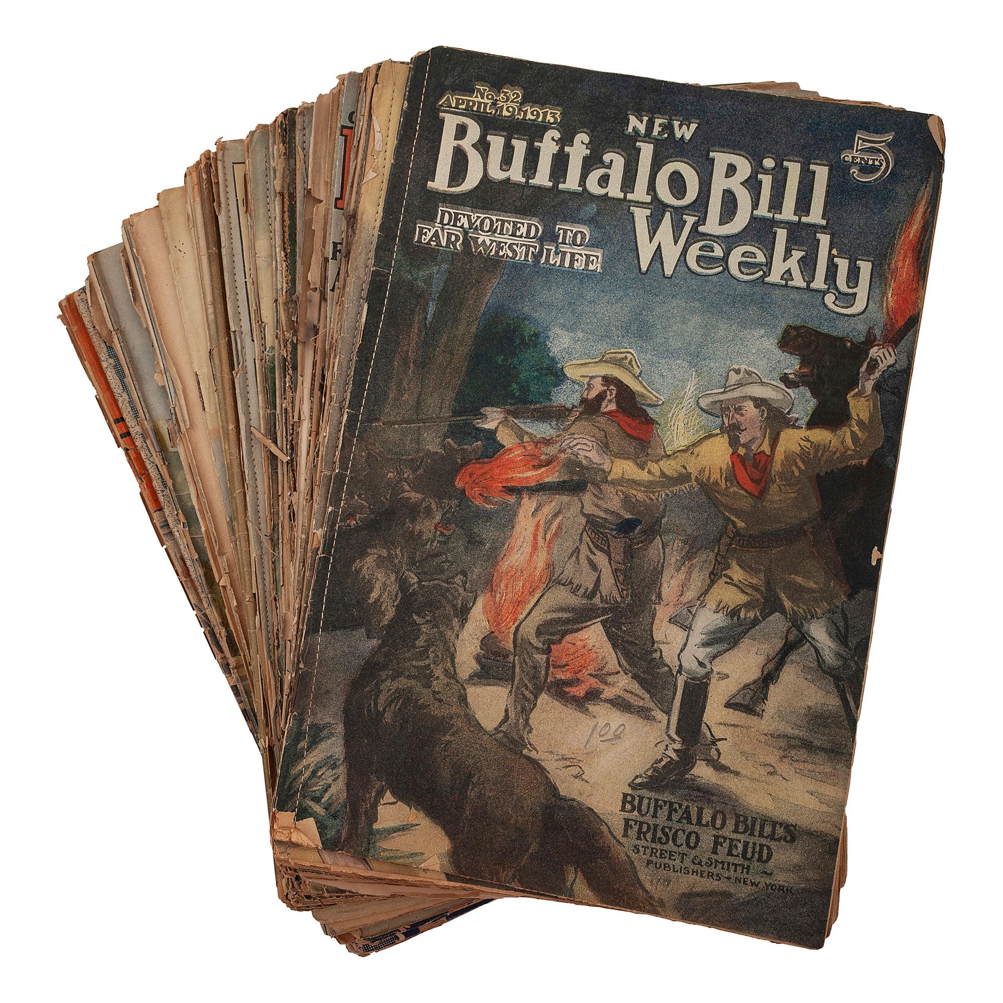 [WILD WEST SHOWS - BUFFALO BILL]. New Buffalo Bill Weekly. 40 issues (incomplete run). New York: Street and Smith, 1913-1919.