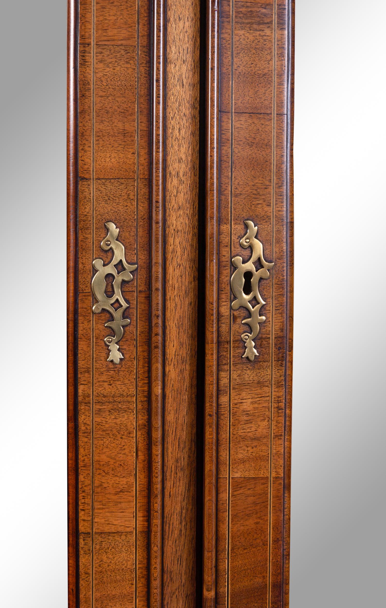 A George II Burl Walnut Secretary Bookcase
