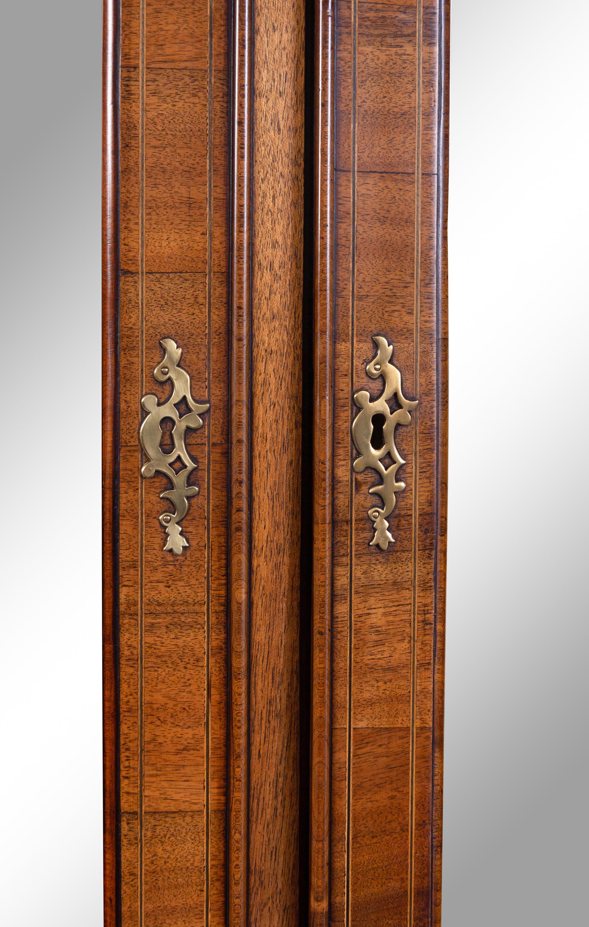 A George II Burl Walnut Secretary Bookcase