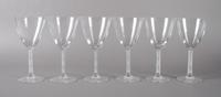 A Group of Glass Stemware, Lalique, Height of goblet 7 1/8 inches.