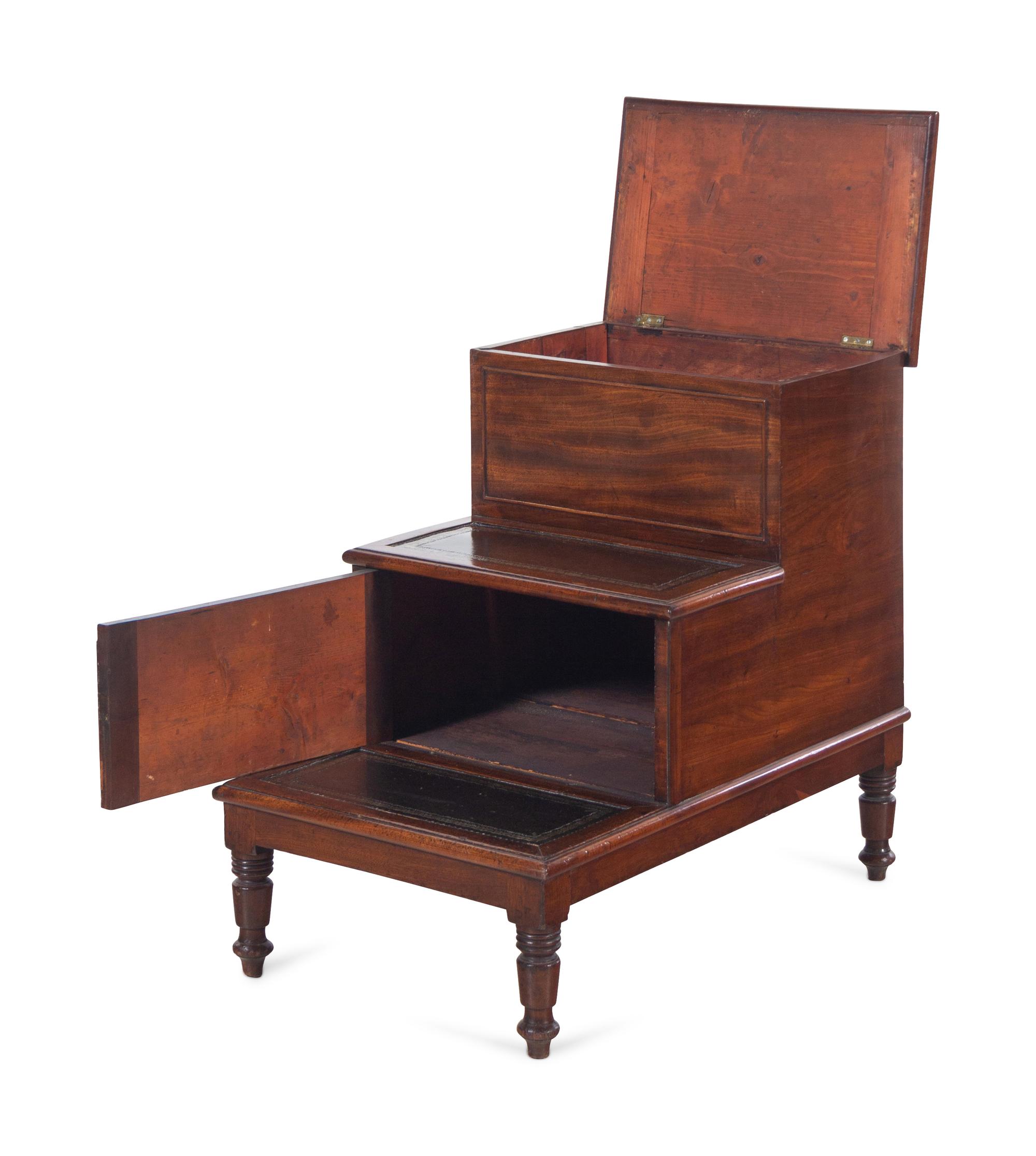 A Set of Regency Mahogany Bed Steps