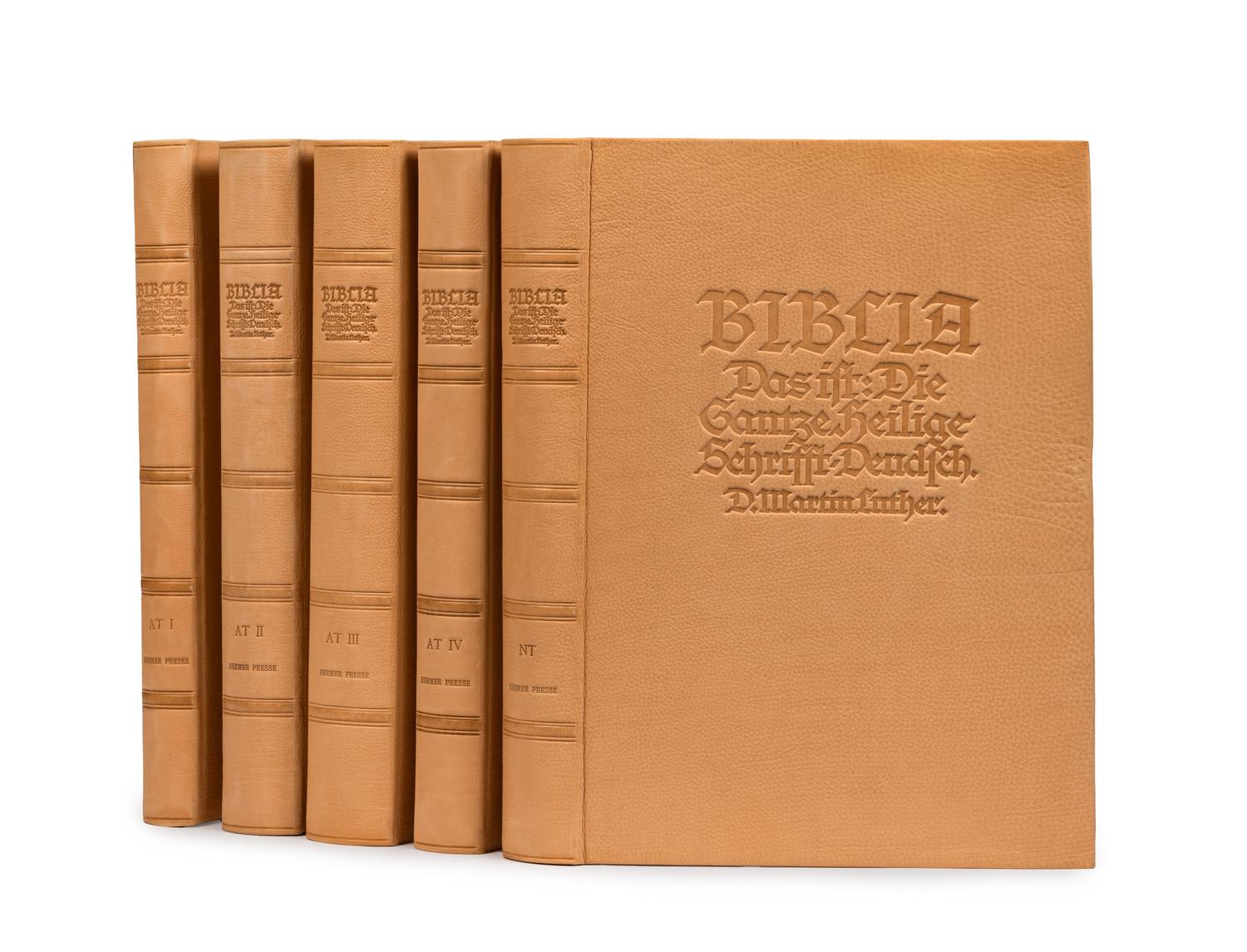 [FINE PRESS -- BREMER PRESSE]. Biblia Das Ist: Die Gantze Heilige Schrifft. Munich: Bremer Presse, 1926-1928.