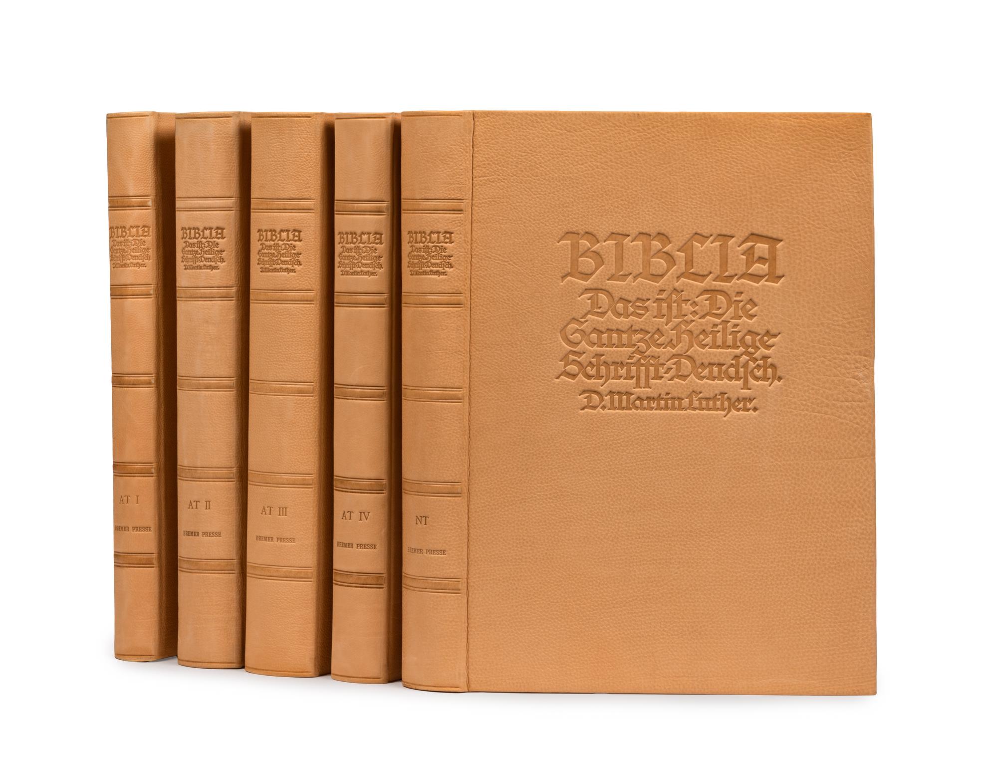 [FINE PRESS -- BREMER PRESSE]. Biblia Das Ist: Die Gantze Heilige Schrifft. Munich: Bremer Presse, 1926-1928.
