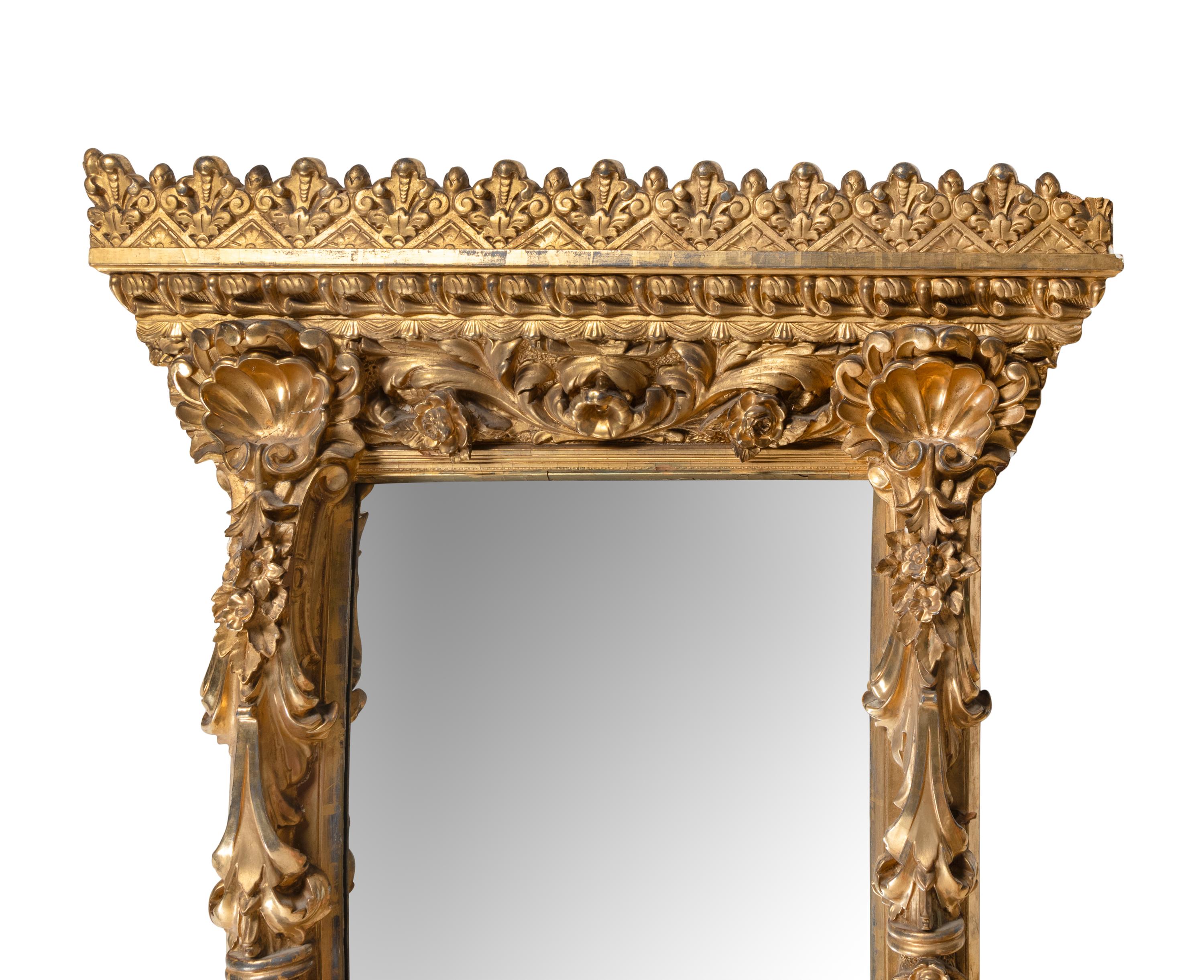 An Italian Giltwood Pier Mirror