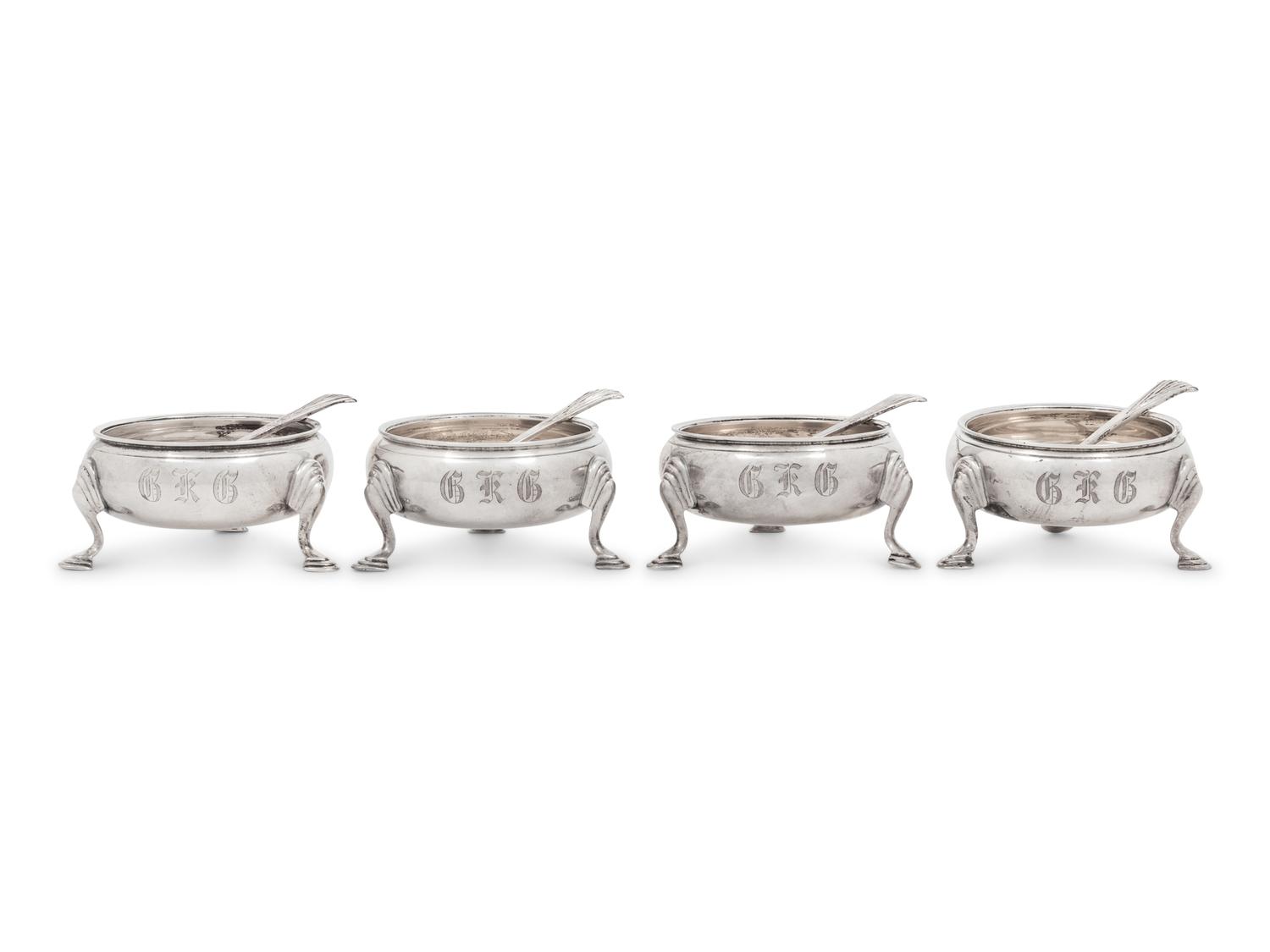 A Set of Four American Silver Salt Cellars
