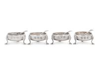 A Set of Four American Silver Salt Cellars