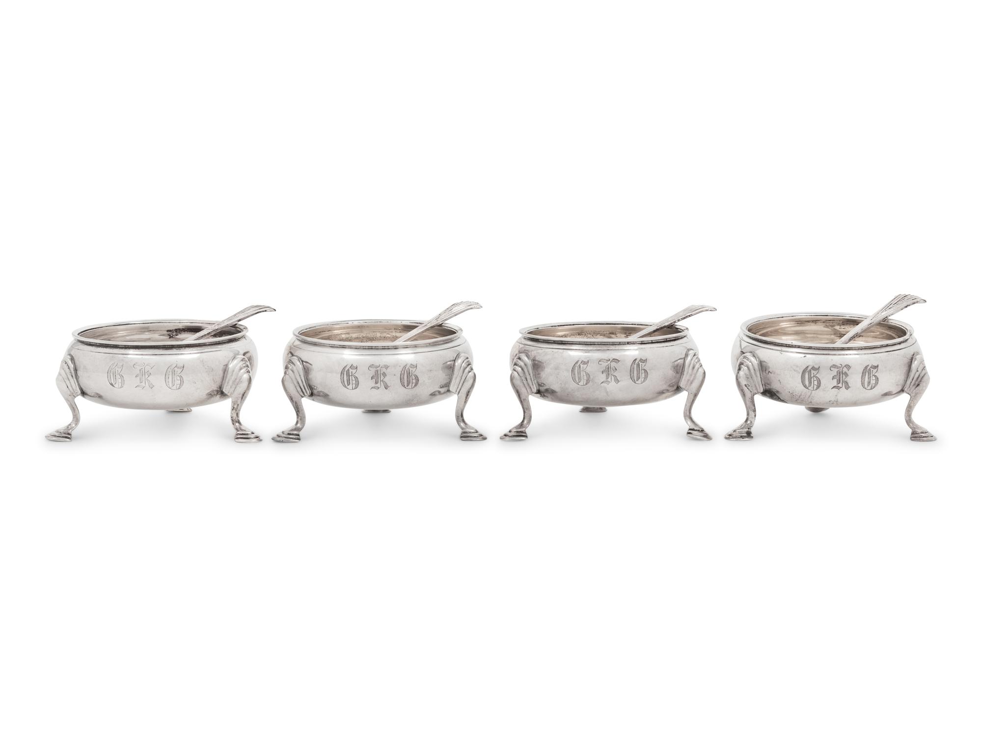 A Set of Four American Silver Salt Cellars