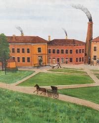 American School 19th Century, View Of The Soldiers And Sailors' Home In Erie, Pennsylvania