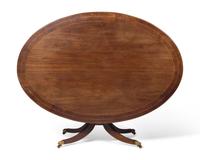 A Regency Style Inlaid Mahogany Single-Pedestal Breakfast Table