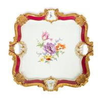 A Near Pair of Meissen Porcelain Trays — 20TH CENTURY