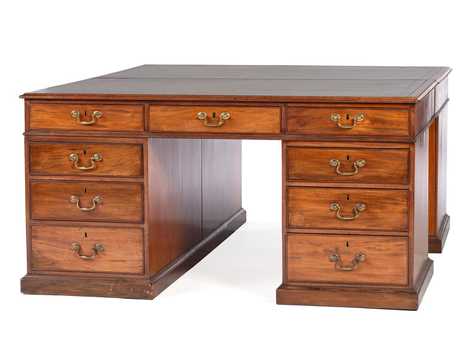 A George III Mahogany Double Partners Desk