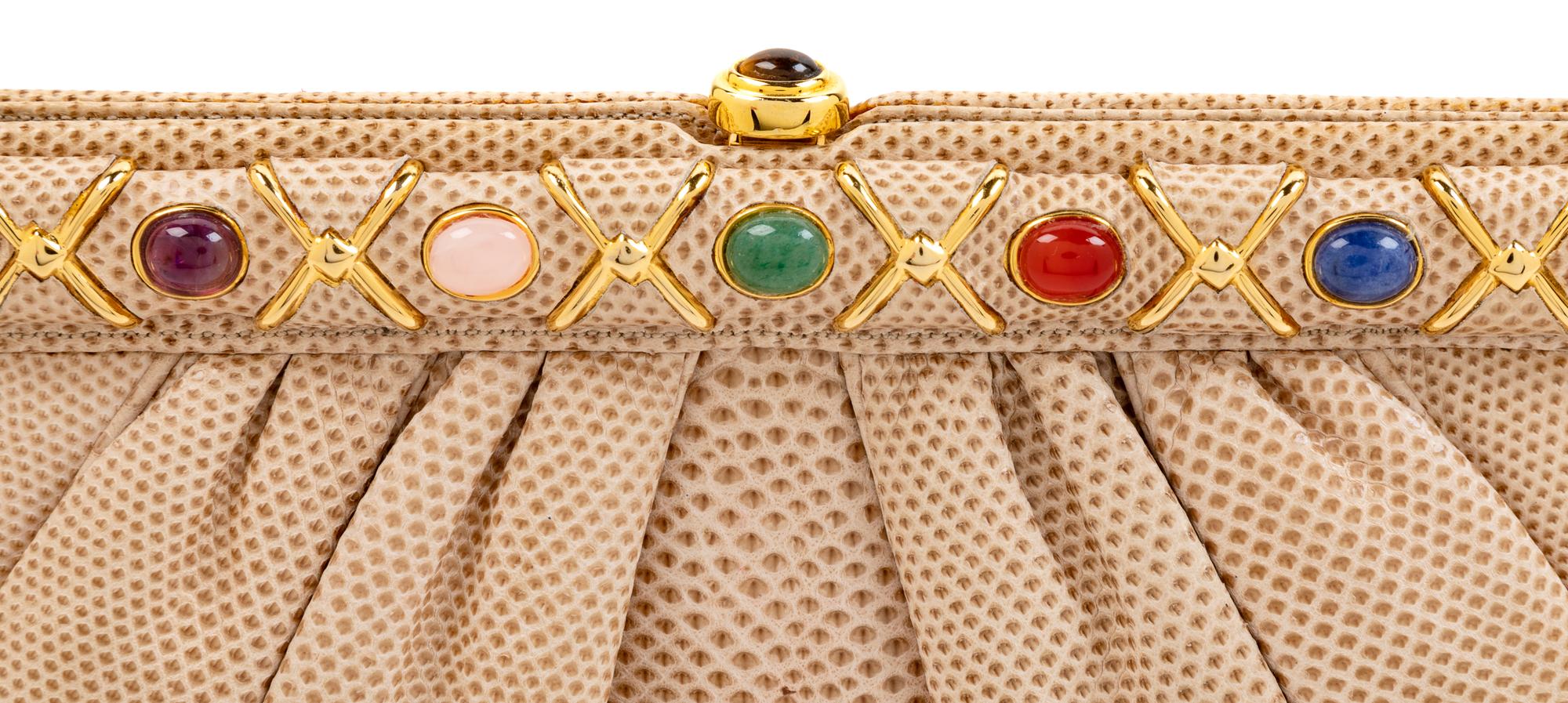 Judith Leiber Skin Multi Stone Envelope Bag,
