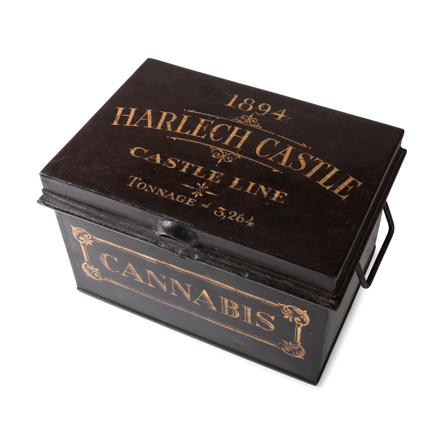 A Painted Tin Cannabis Storage Box