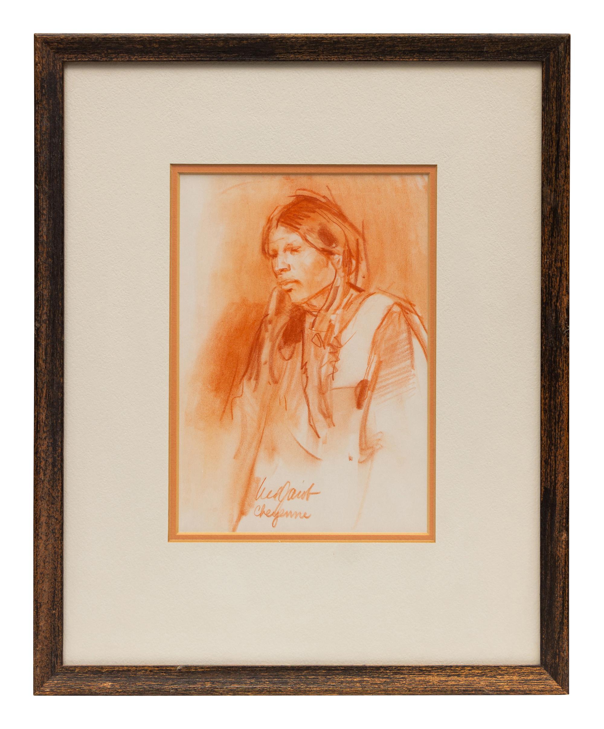 Five Works: Crow Woman , Blackfeet Chief , Five Riders , Portrait and Cheyenne Bust