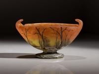 Winter Scene Footed Bowl