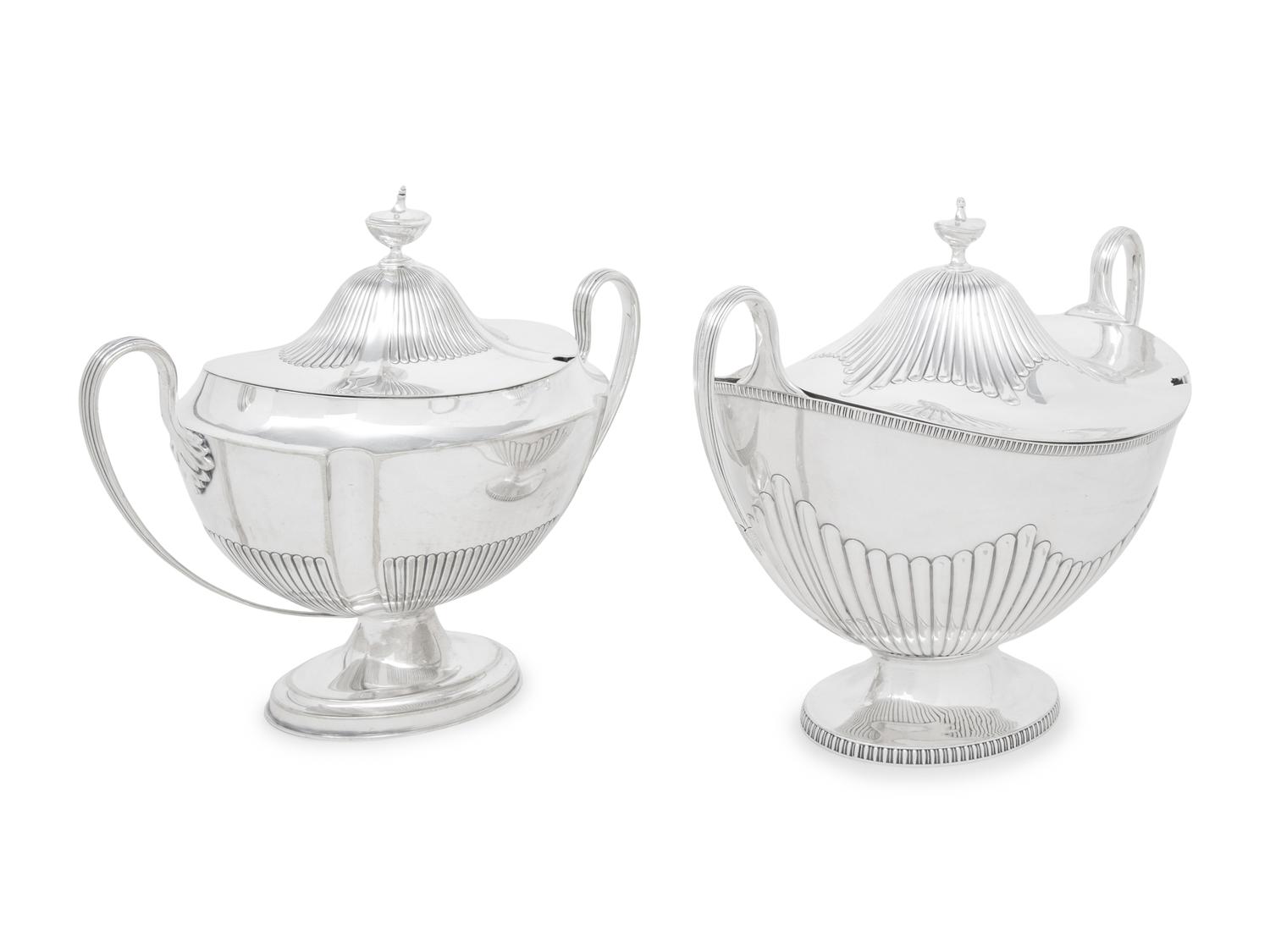 Two English Silver-Plate Tureens