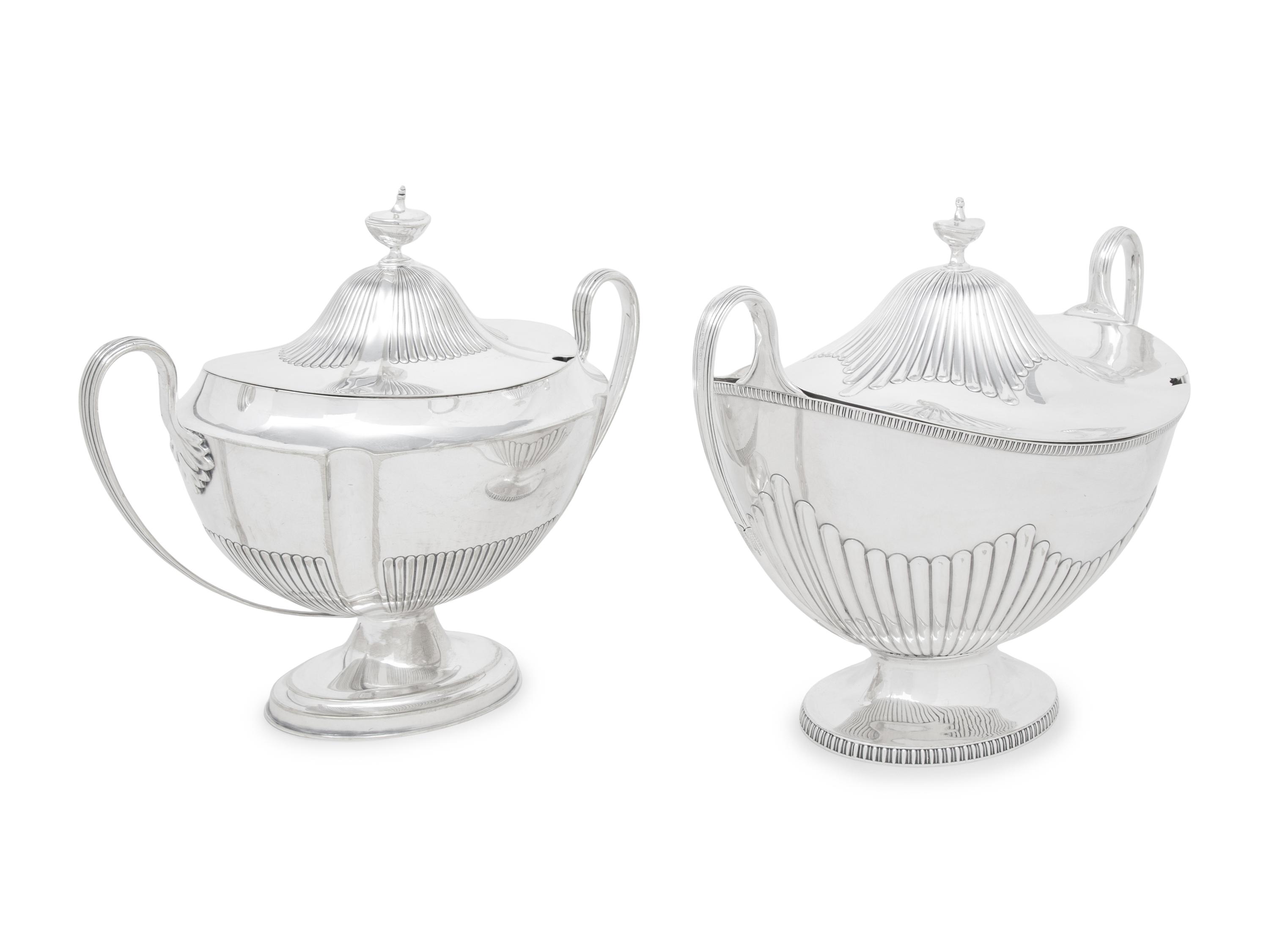 Two English Silver-Plate Tureens
