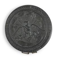 Patriotic eagle and shield mirror. Paris, France: patented 1844.