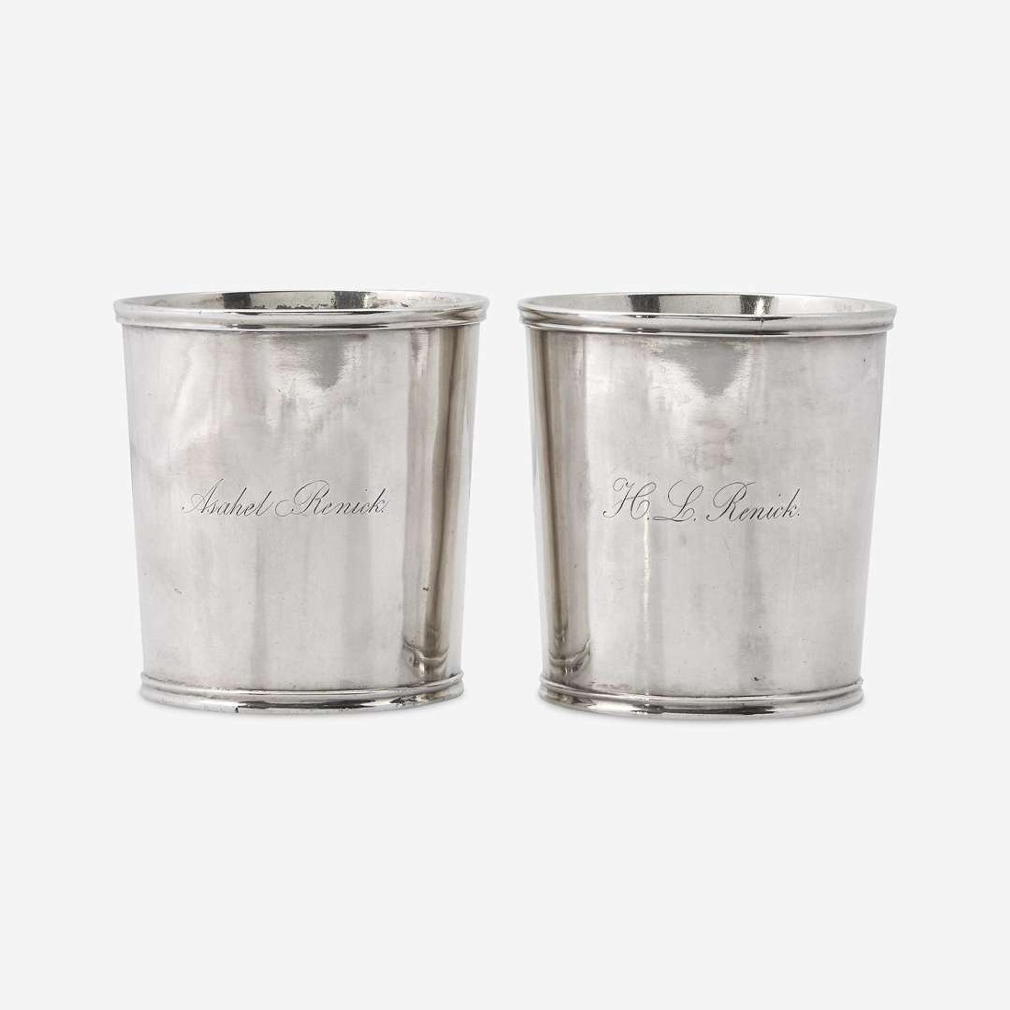 A pair of silver beakers Robert Wilson and William Wilson (active circa 1825-1846), Philadelphia, PA, circa 1840