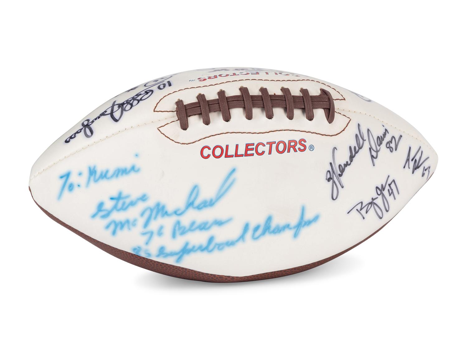 A Large Group of Chicago Bears Signed Autograph Items Including Dan Hampton and William Perry