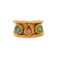 JEAN MAHIE, HIGH KARAT GOLD AND GEMSTONE RING
