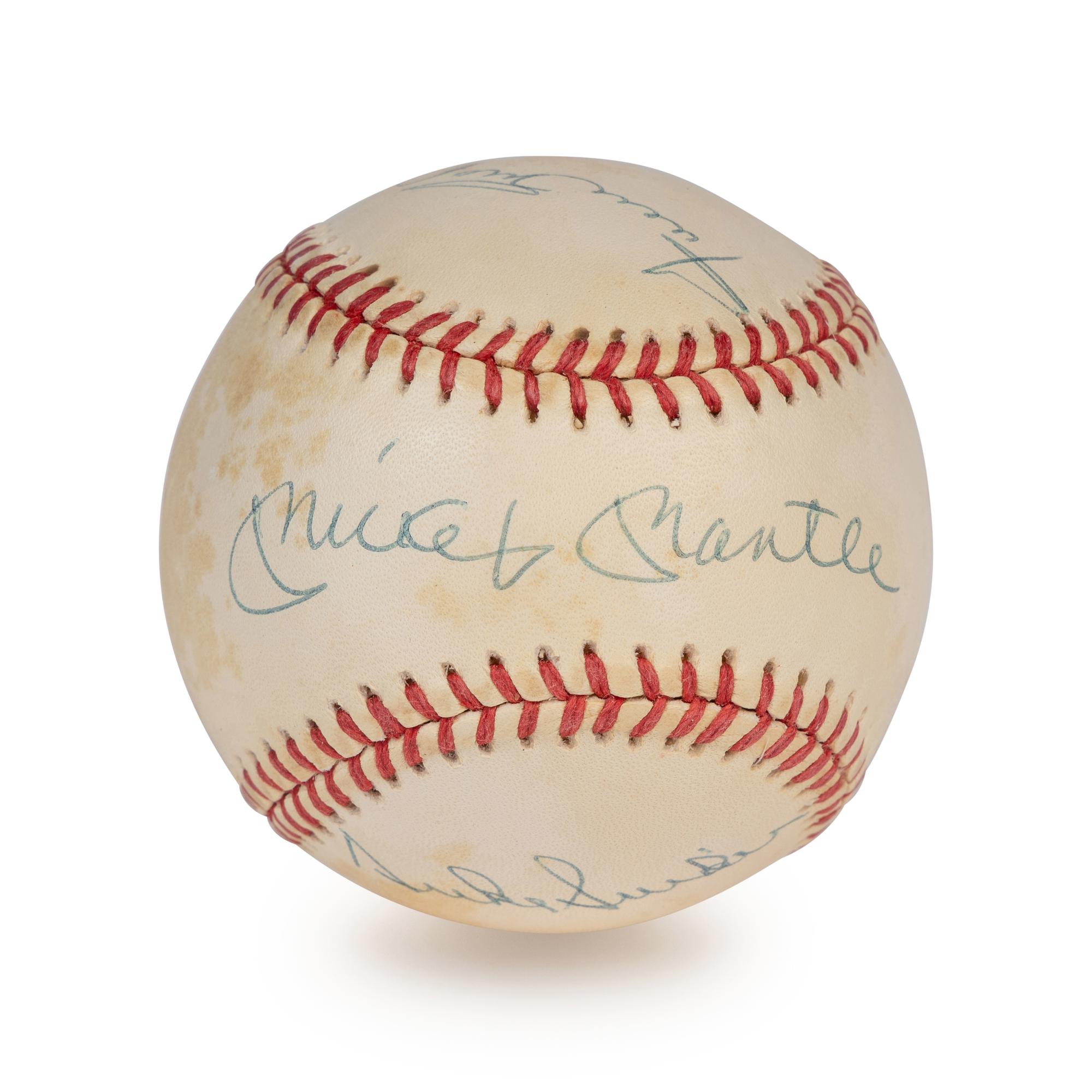 A Willie Mays, Mickey Mantle and Duke Snider Signed Autograph Baseball (Beckett Authentication Services Letter),