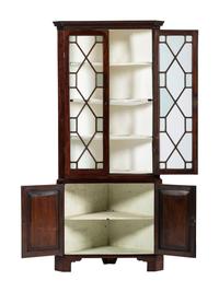 A George III Mahogany Corner Cupboard