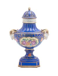 A Dresden Porcelain Covered Vase Height 10 inches. — 20TH CENTURY