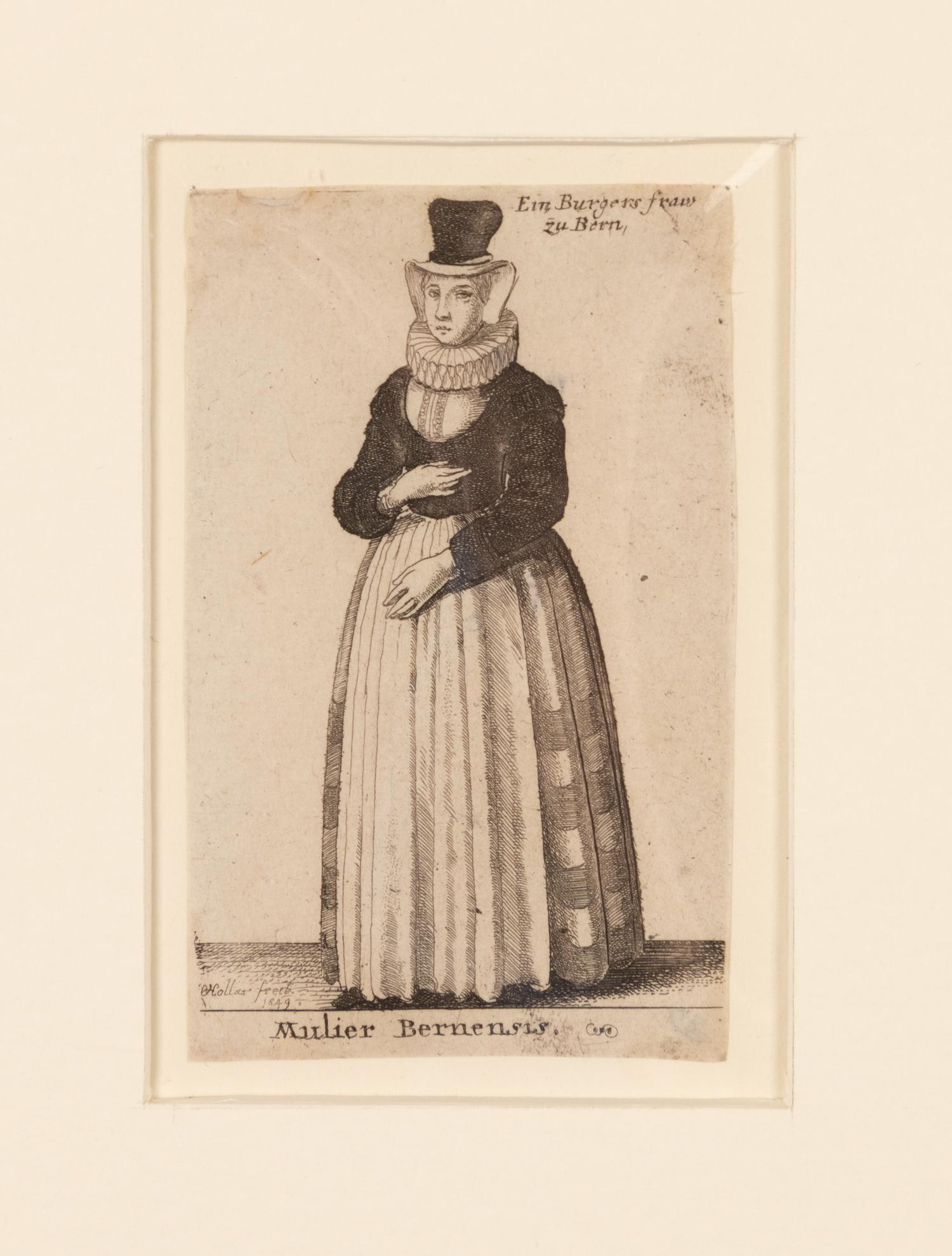 MCREERY, John. A Collection of Original Etchings . London, 1816. A group of four plates depicting 17th century European women after Wenceslaus Hollar's Theatrum Mulierum (The Theater of Women), comprising: