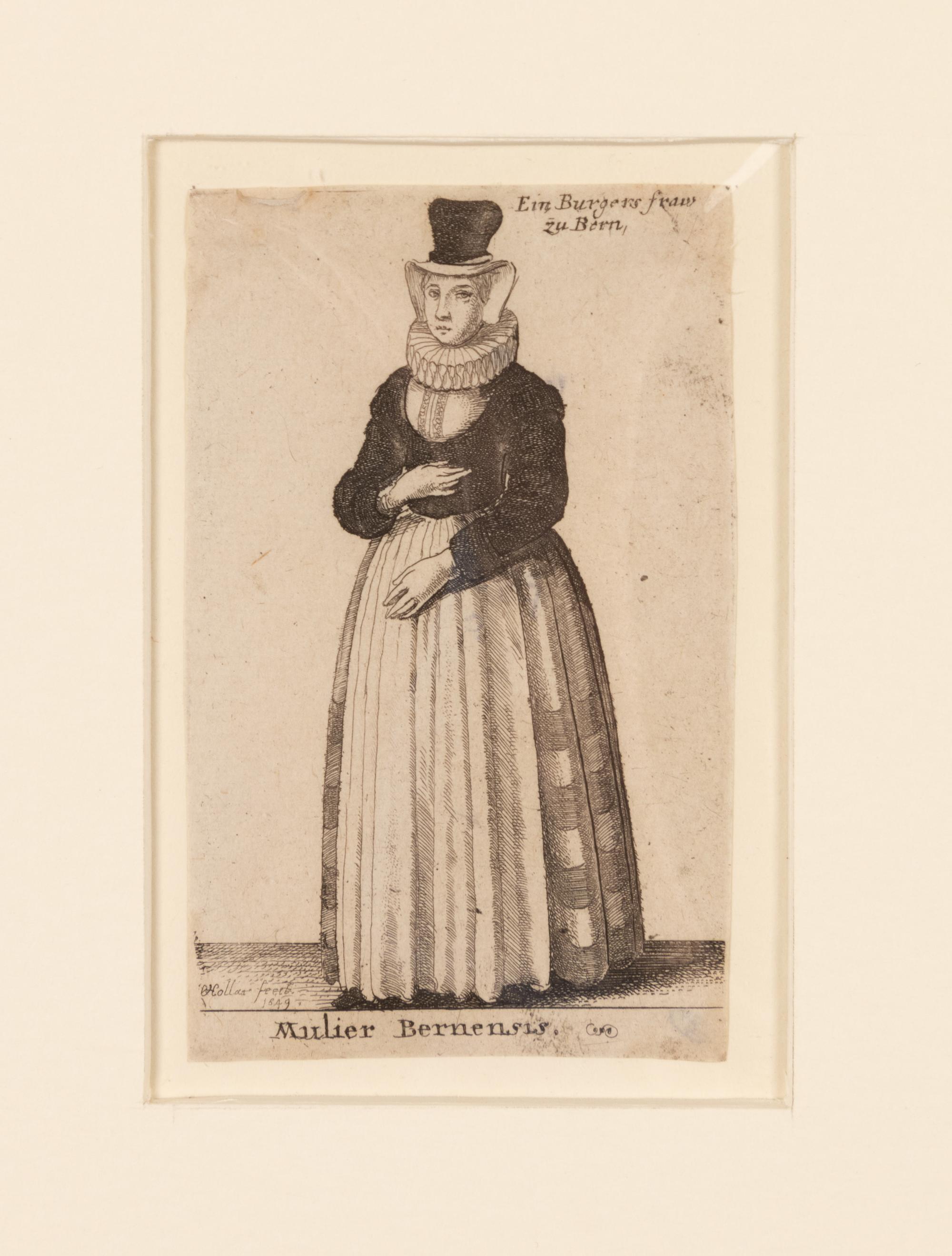 MCREERY, John. A Collection of Original Etchings . London, 1816. A group of four plates depicting 17th century European women after Wenceslaus Hollar's Theatrum Mulierum (The Theater of Women), comprising: