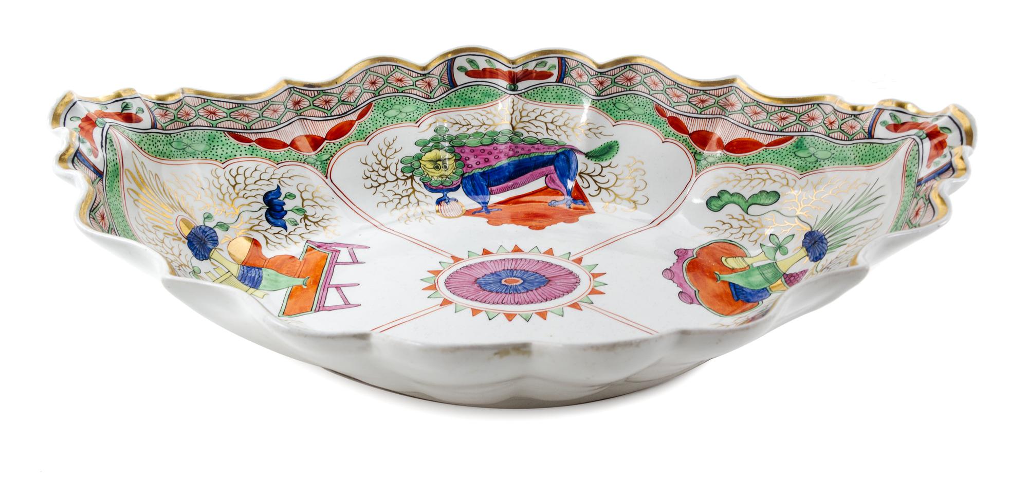 A Worcester Porcelain Center Bowl Width 13 3/4 inches. — FLIGHT & BARR, 19TH CENTURY