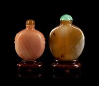 Two Chinese Agate Snuff Bottles