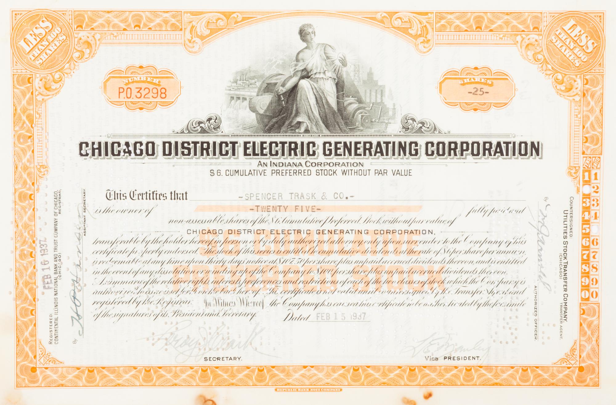A Group of approximately 39 Prints and 11 Decorative Vintage Stock Certificates, comprising: