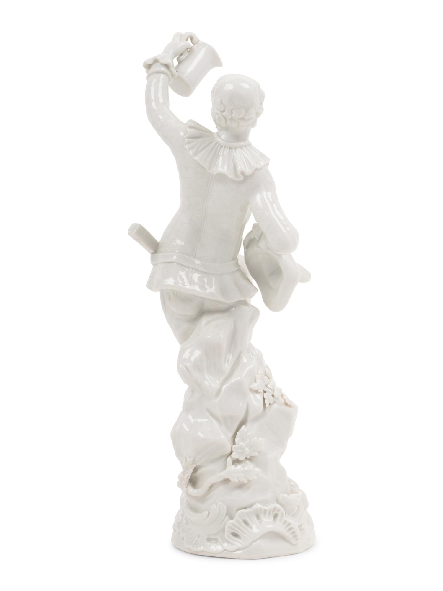 A Meissen Blanc-de-Chine Figure of a Dancing Man with a Tankard