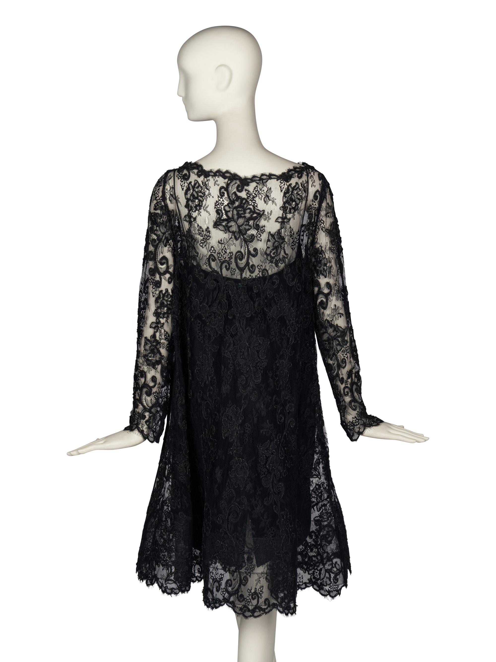 Geoffrey Beene Lace Cocktail Dress and Shawl