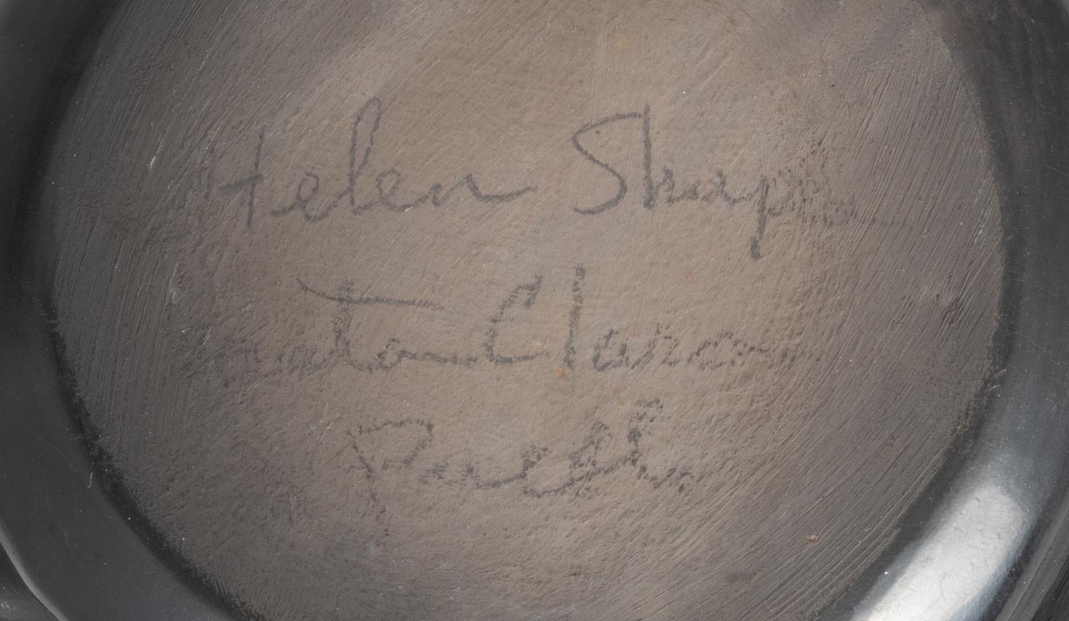 Carved Blackware Pottery Jar