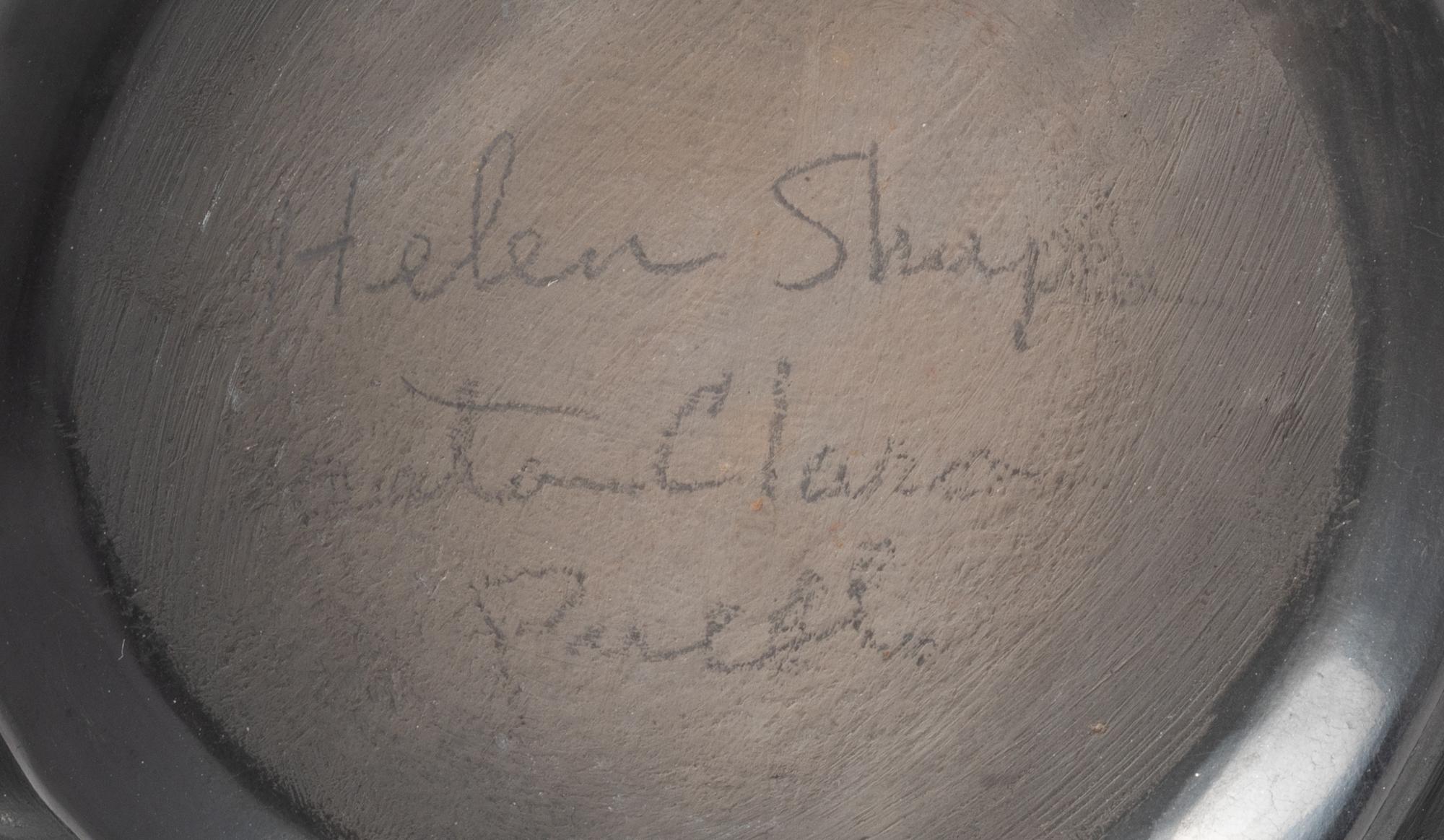 Carved Blackware Pottery Jar