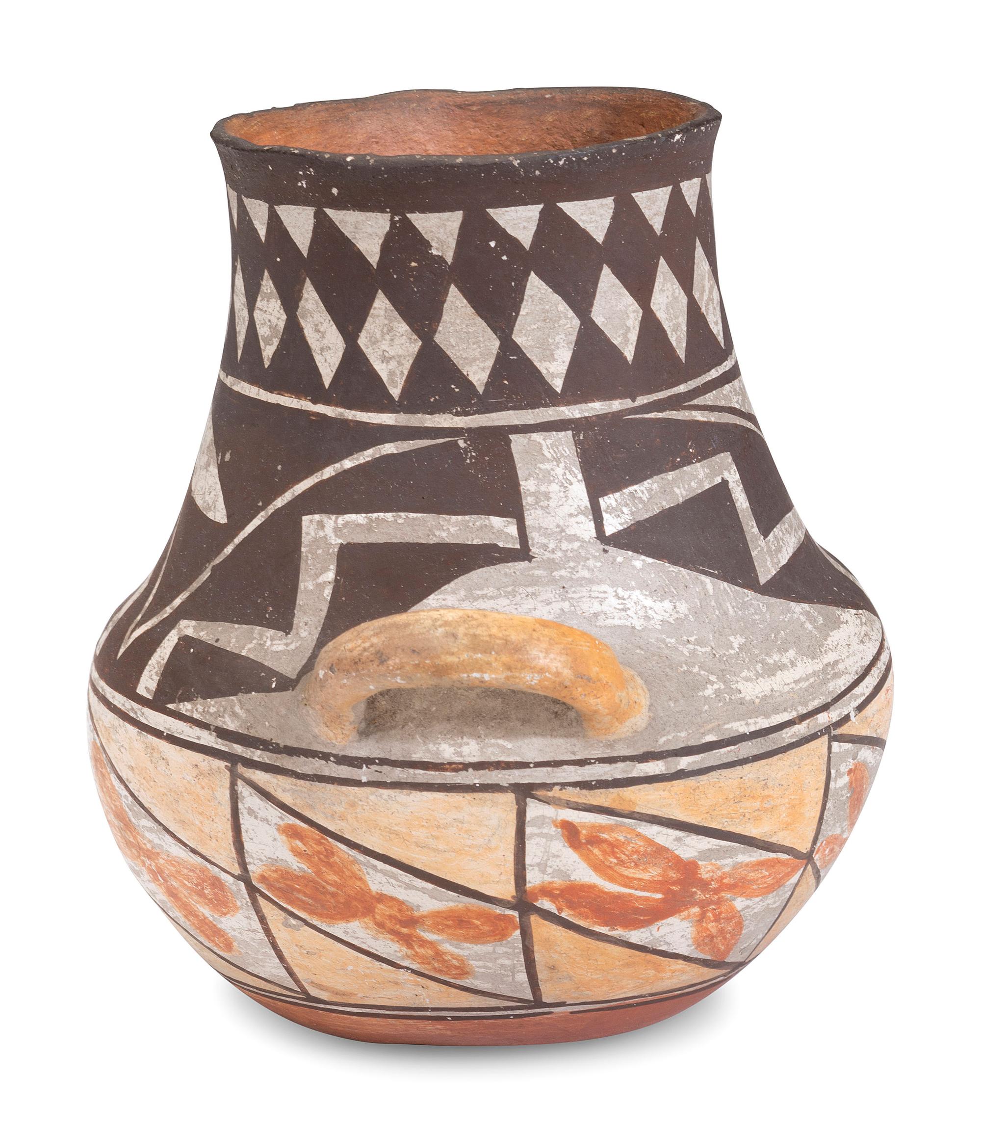 Acoma Four Color Pottery Jar