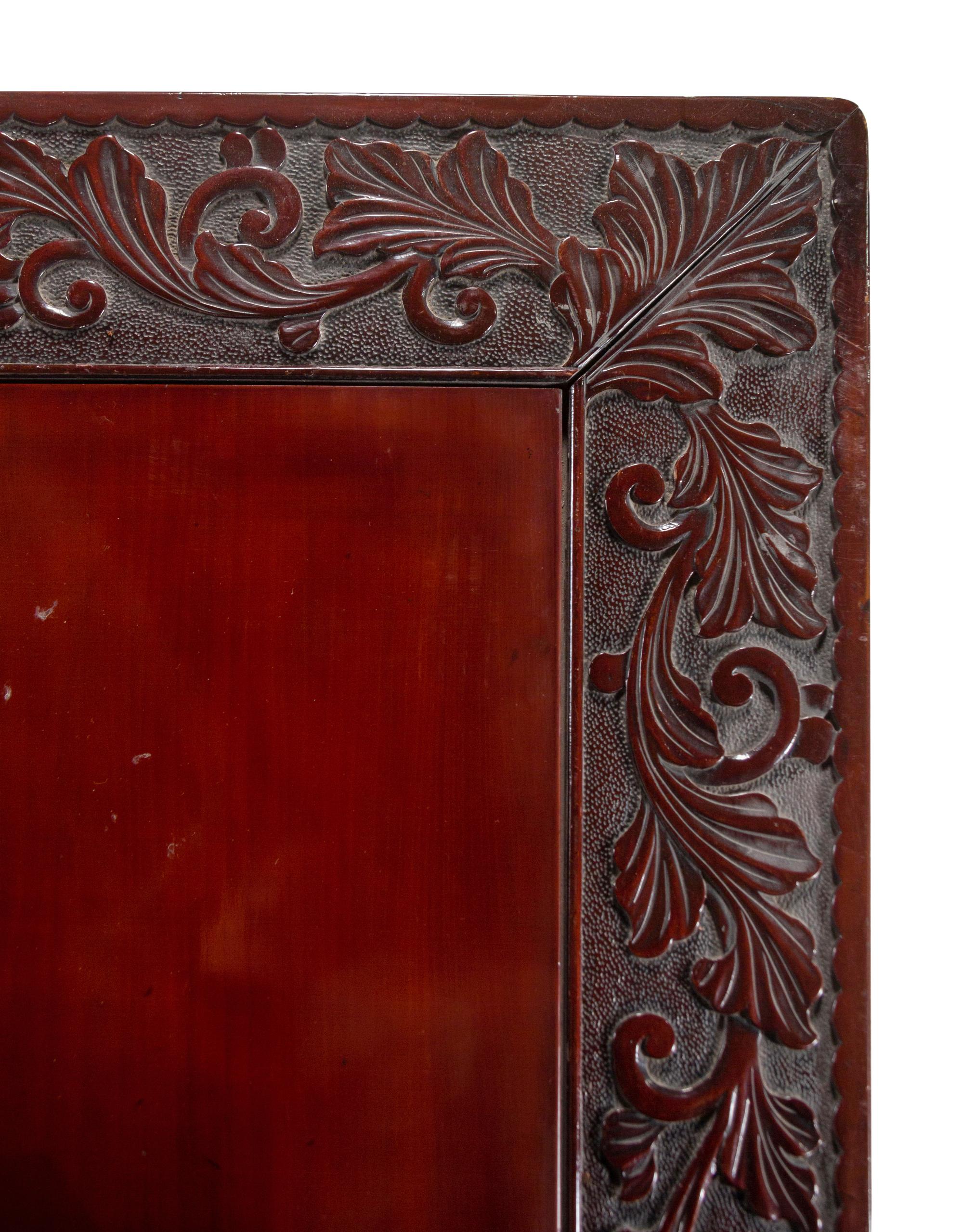 A Japanese Export Carved Hardwood Table