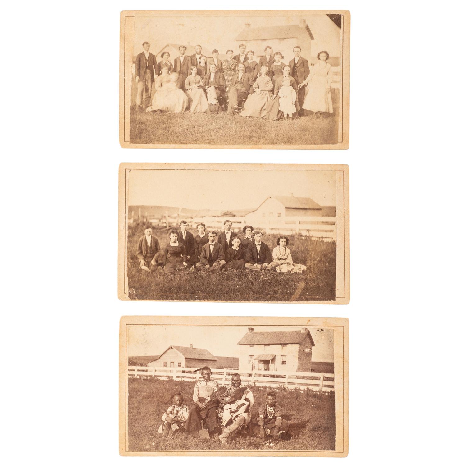 Kansa Indian Family CDV by Reiff, Plus